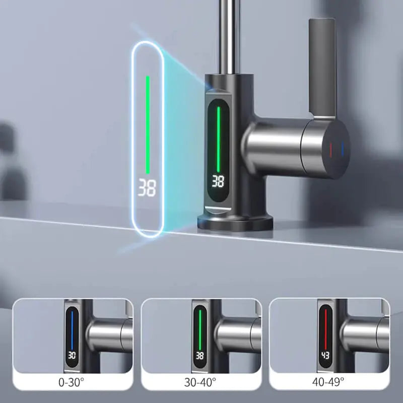 Smart Digital Display Rotating Faucet