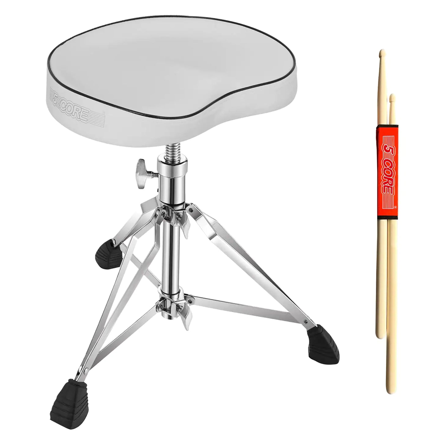 5Core Drum Throne Padded Guitar Stool Saddle Drummer Seat for Adults & Kids