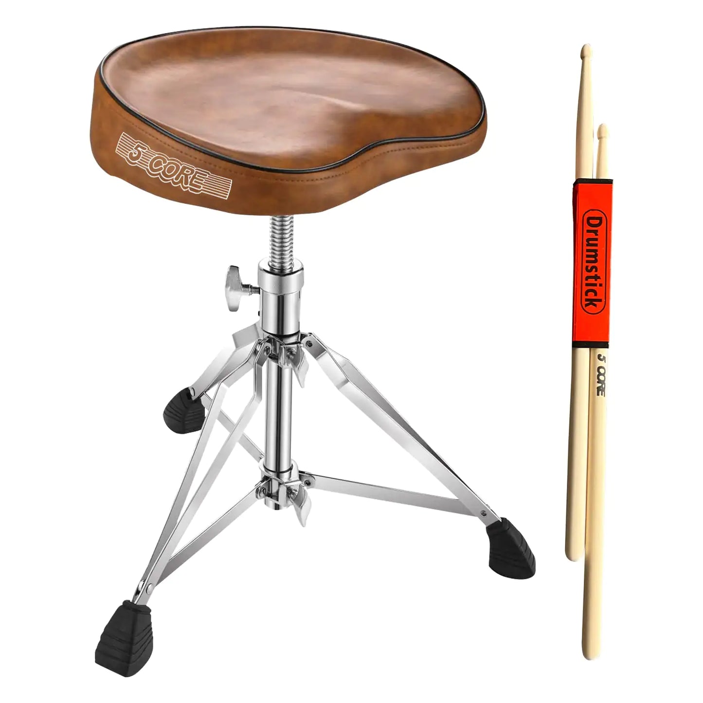 5Core Drum Throne Padded Guitar Stool Saddle Drummer Seat for Adults & Kids