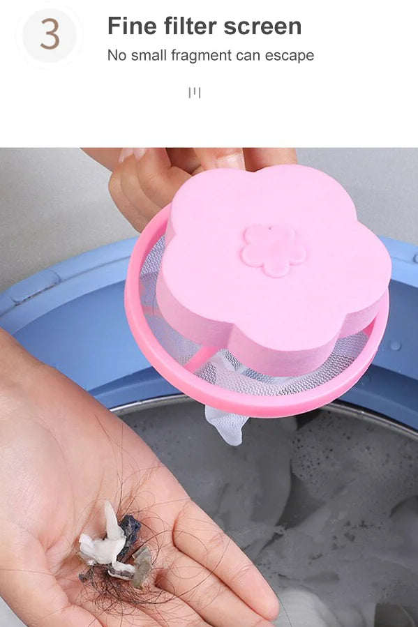 2 Pcs Floating Pet Fur Catcher Laundry Lint Pet Hair Remover For Washing Machine