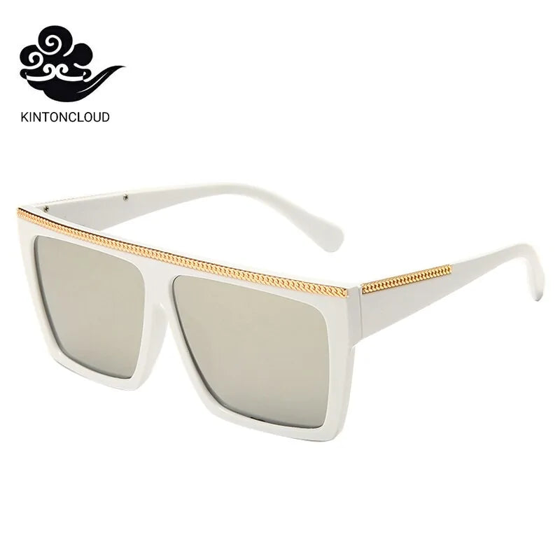 Woman Wide Groovy Plastic Sunglasses