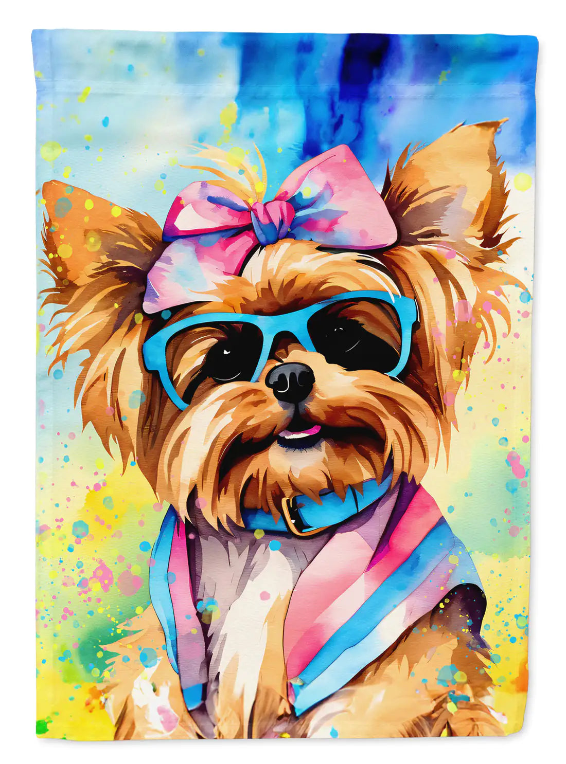 Yorkshire Terrier Hippie Dawg Garden Flag