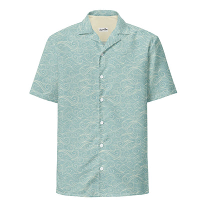 Salty Swirls Button Down Hawaiian Shirt - Coastal Summer 2024 Collection