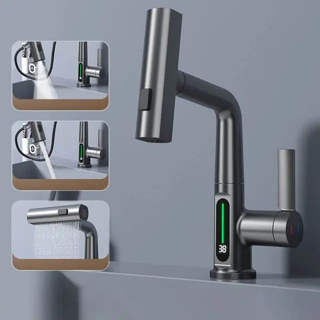 Smart Digital Display Rotating Faucet