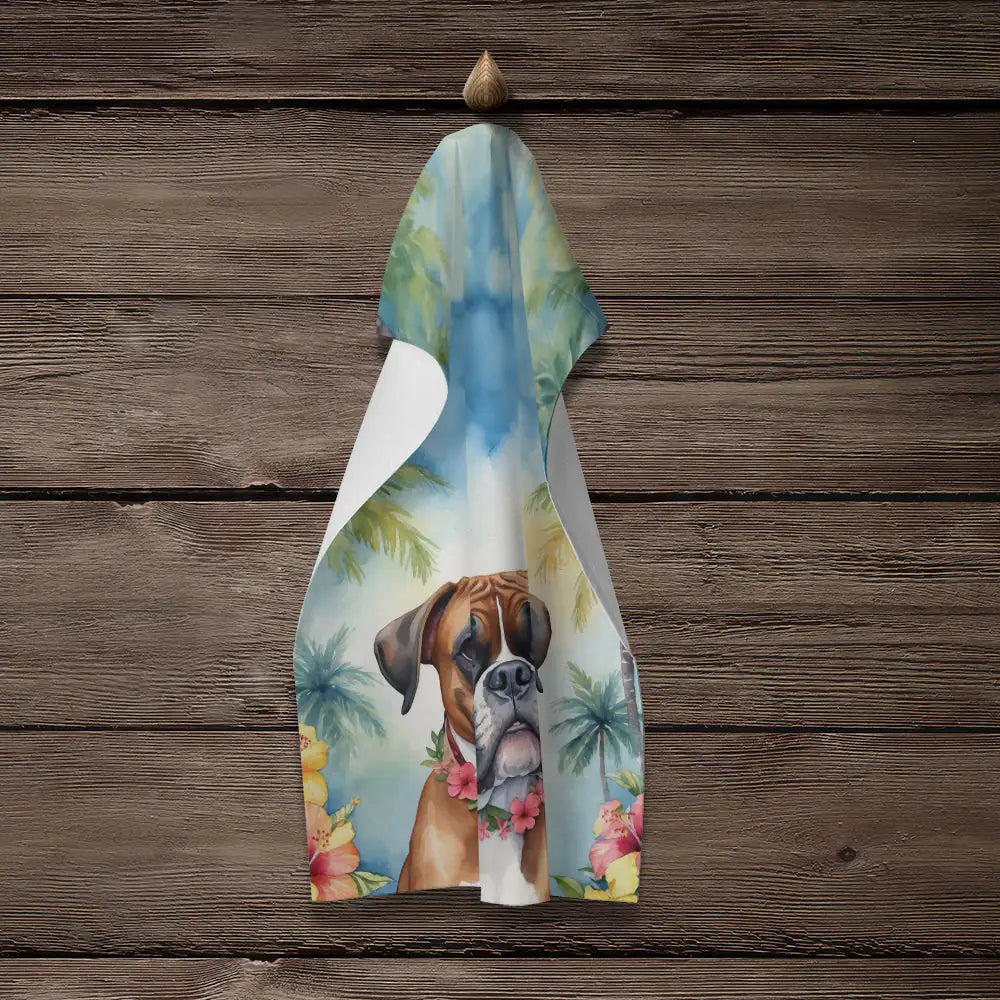 Boxer Luau Kitchen Towel