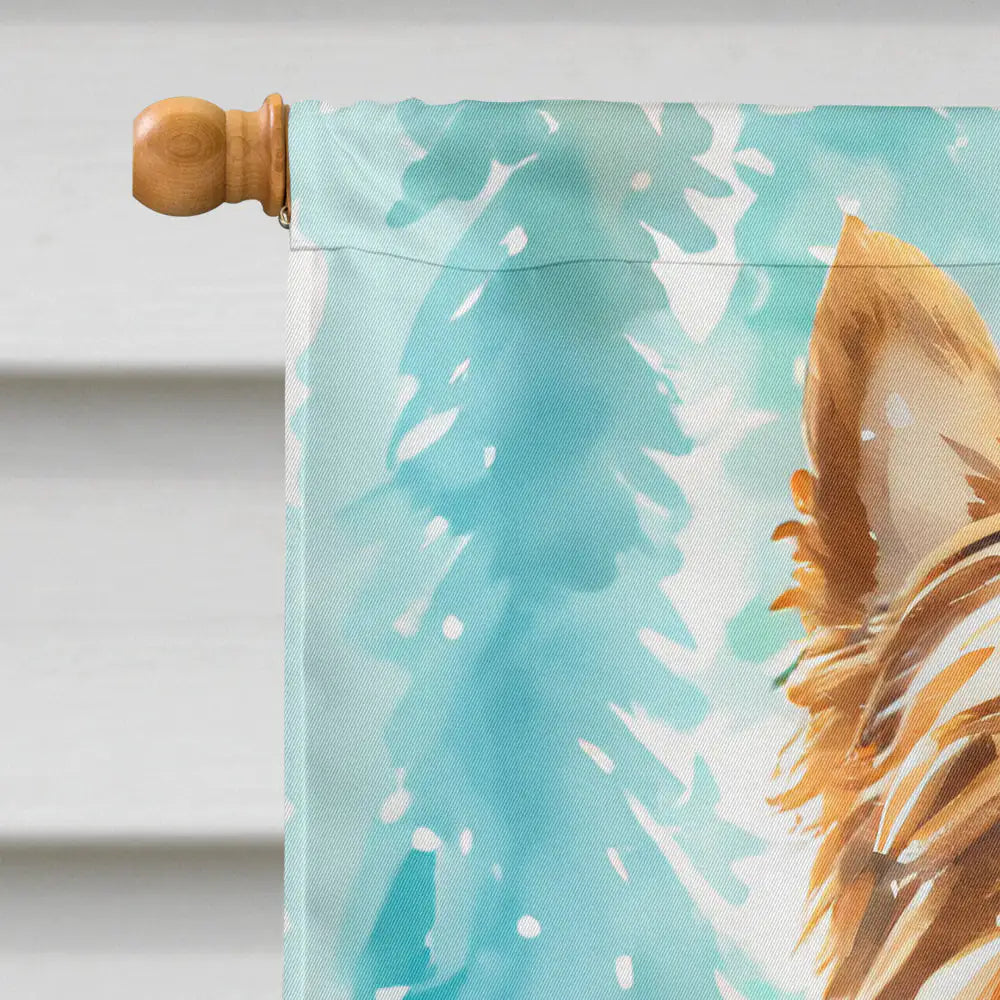 Yorkshire Terrier Yorkie Christmas House Flag