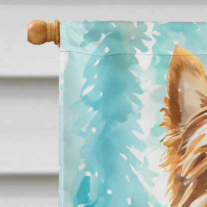 Yorkshire Terrier Yorkie Christmas House Flag