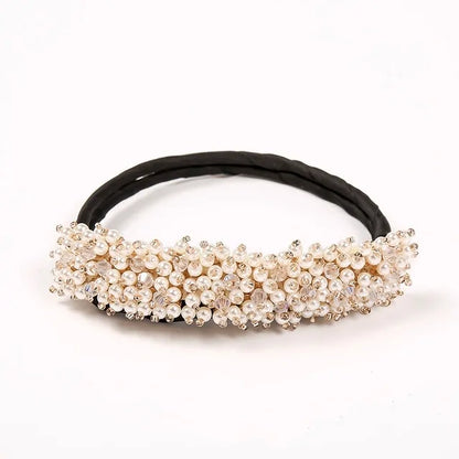 Elegant Woman Flower Donuts Twist Headband