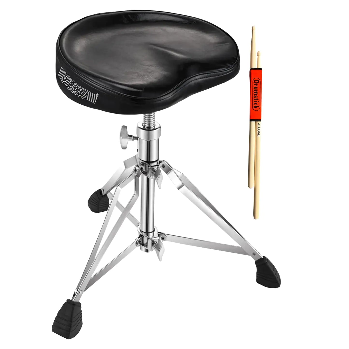 5Core Drum Throne Padded Guitar Stool Saddle Drummer Seat for Adults & Kids