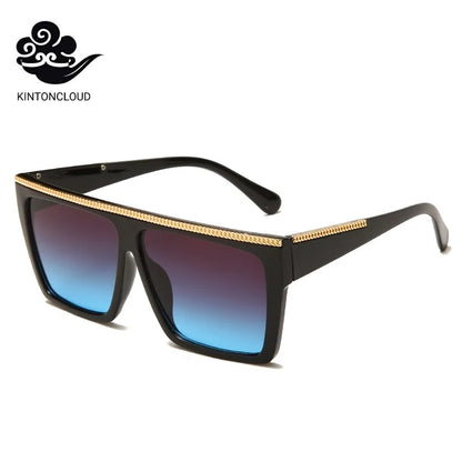 Woman Wide Groovy Plastic Sunglasses