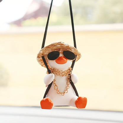 Car Pendant Cute Anime Little Duck Swing