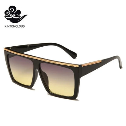 Woman Wide Groovy Plastic Sunglasses