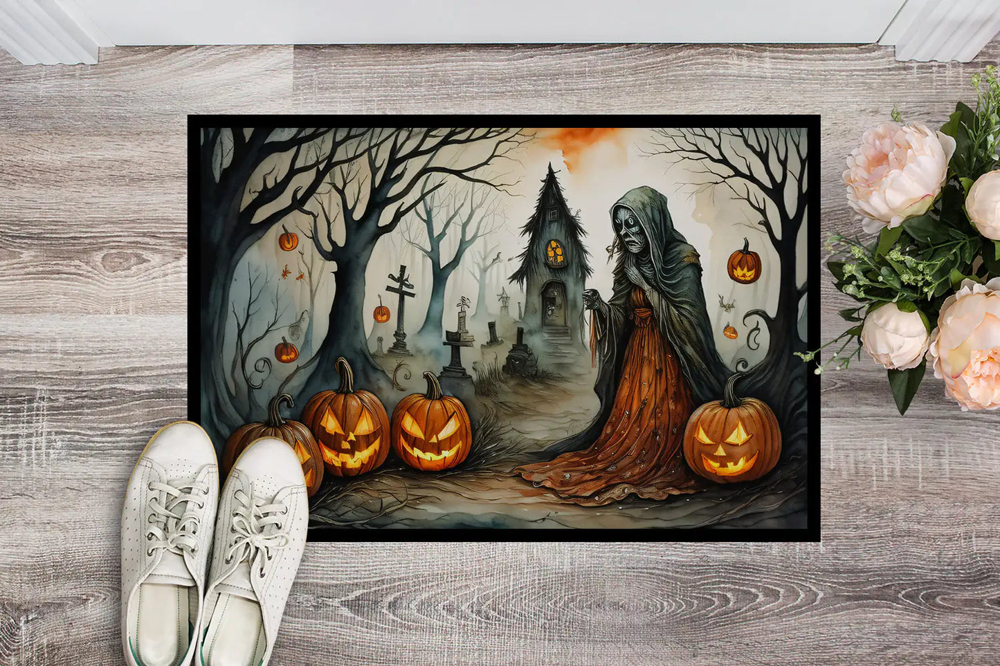 The Weeping Woman Spooky Halloween Doormat