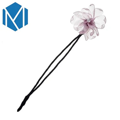 Elegant Woman Flower Donuts Twist Headband