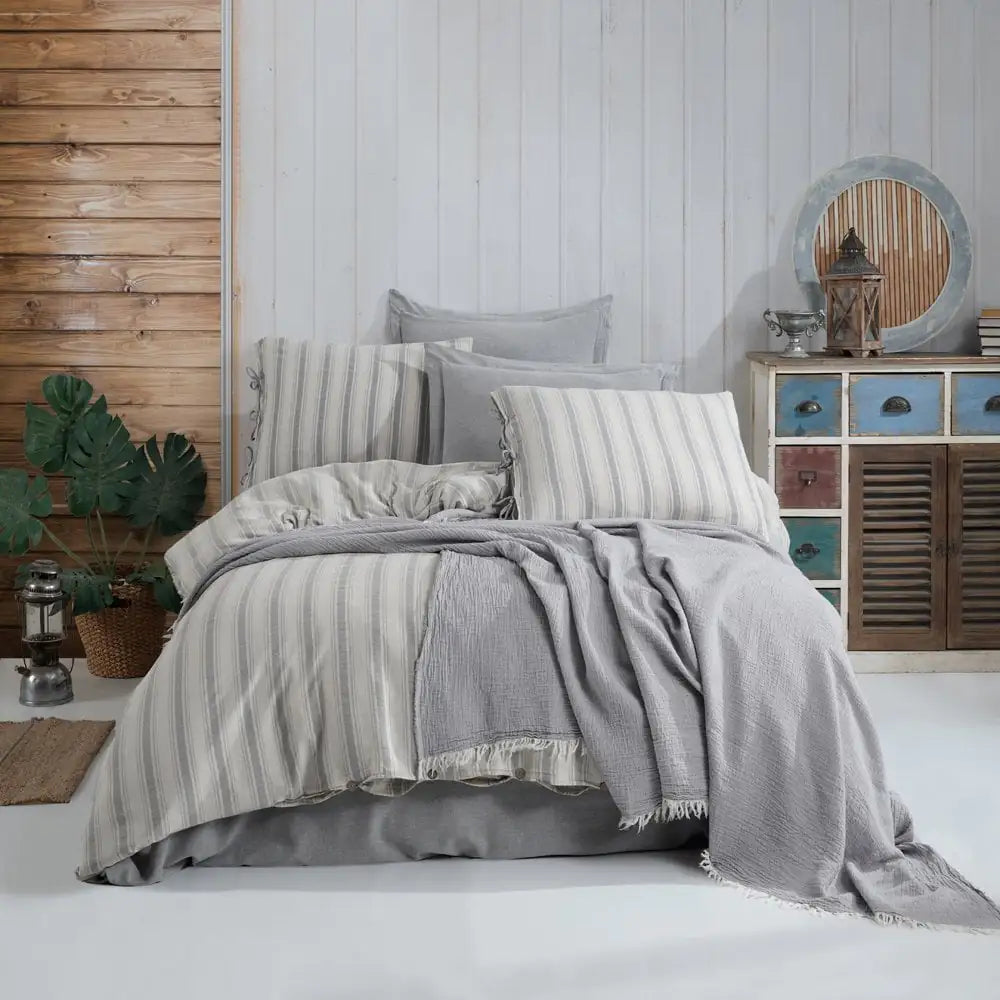 Hobby Natural Life Gray Double Bed Set